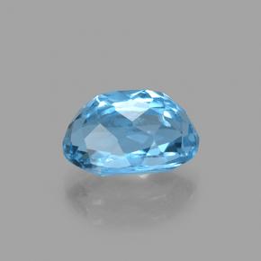 Topacio azul natural de 2,76 ct, corte óvalo, VVS