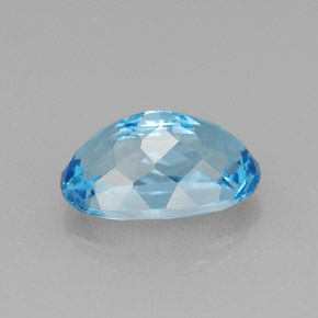 Topacio azul natural de 2,61 ct, corte óvalo, VVS-VS