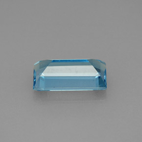 Topacio azul natural de 1,93 ct, baguette, VS