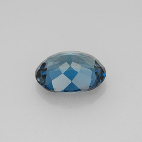 Topacio azul natural de 2,43 ct, corte óvalo, VVS