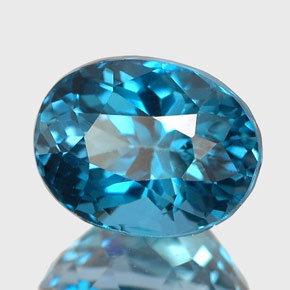 Topacio azul natural de 2,63 ct, corte óvalo, VVS