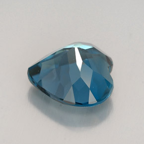 Topacio azul natural de 4,01 ct, forma de corazón, VVS