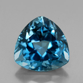 Topacio azul natural de 6,98 ct, trillón, VVS