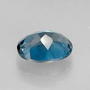 Topacio azul natural de 1,64 ct, corte óvalo, VVS