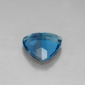 Topacio azul natural de 2,86 ct, trillón, VVS