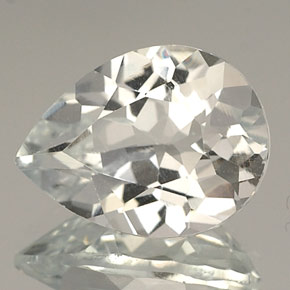 Topacio blanco natural de 10,43 ct, en forma de pera, VVS