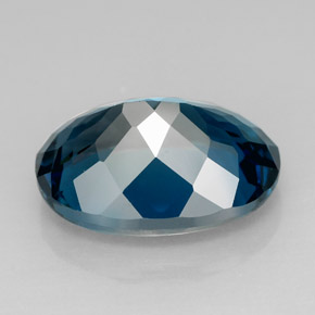 Topacio azul natural de 7,98 ct, corte óvalo, VVS
