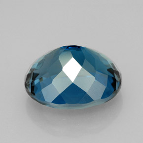 Topacio azul natural de 9,89 ct, corte óvalo, VVS