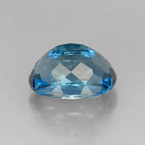 Topacio azul natural de 7,33 ct, corte óvalo, VVS-VS