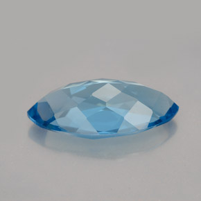 Topacio azul natural de 7,01 ct, marquesa, VVS