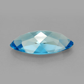 Topacio azul natural de 6,54 ct, marquesa, VVS