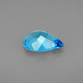 Topacio azul natural de 2,13 ct, en forma de pera, VVS