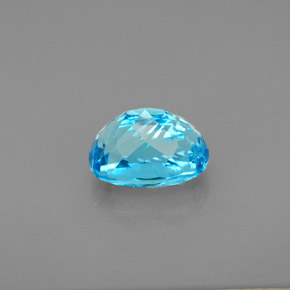 Topacio azul natural de 2,24 ct, corte óvalo, VS-SI