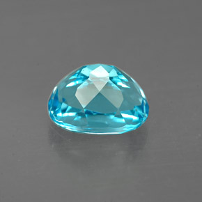 Topacio azul natural de 2,38 ct, corte óvalo, VVS