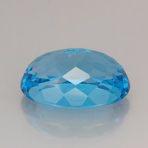 Topacio azul natural de 25,42 ct, corte óvalo, IF