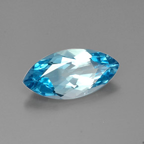 Topacio azul natural de 4,90 ct, marquesa, VVS