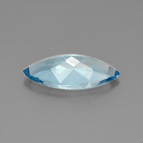 Topacio azul natural de 4,90 ct, marquesa, VVS