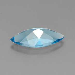 Topacio azul natural de 5,78 ct, marquesa, VVS
