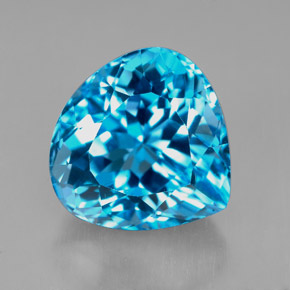 Topacio azul natural de 8,54 ct, en forma de pera, IF