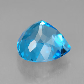 Topacio azul natural de 8,54 ct, en forma de pera, IF