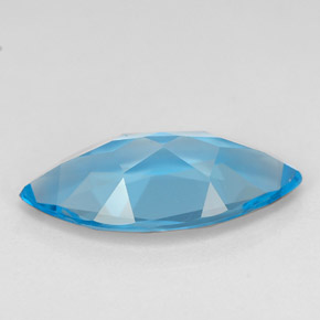 Topacio azul natural de 5,63 ct, marquesa, IF