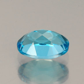 Topacio azul natural de 1,08 ct, corte óvalo, VS