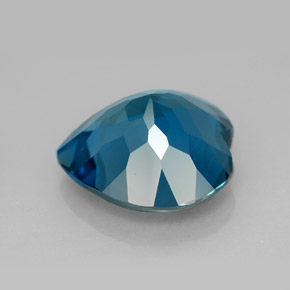 Topacio azul natural de 12,92 ct, forma de corazón, VVS