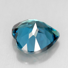 Topacio azul natural de 4,14 ct, forma de corazón, IF