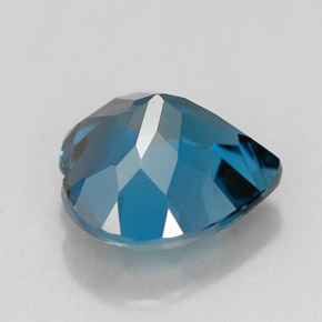 Topacio azul natural de 4,12 ct, forma de corazón, VVS