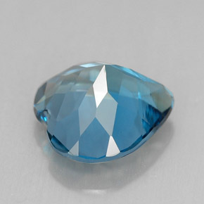 Topacio azul natural de 3,70 ct, forma de corazón, VVS