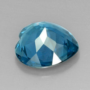 Topacio azul natural de 8,02 ct, forma de corazón, VVS