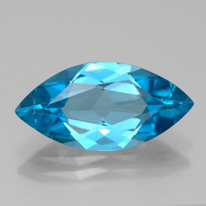 Topacio azul natural de 5,68 ct, marquesa, VVS-VS