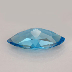 Topacio azul natural de 6,26 ct, marquesa, VVS