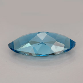 Topacio azul natural de 6,65 ct, marquesa, VVS