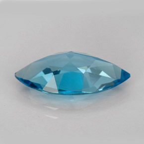 Topacio azul natural de 6,31 ct, marquesa, IF