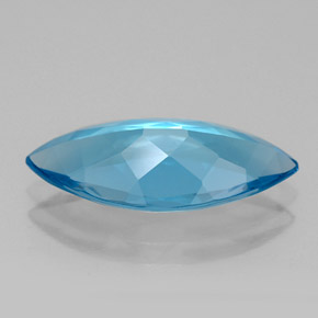 Topacio azul natural de 5,13 ct, marquesa, VVS