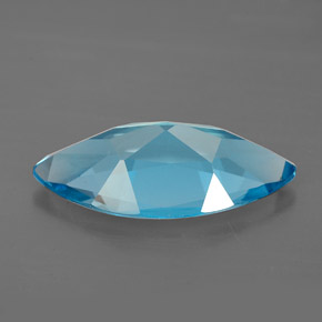 Topacio azul natural de 5,75 ct, marquesa, VVS