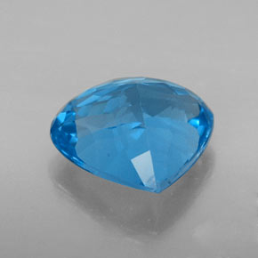 Topacio azul natural de 7,50 ct, en forma de pera, VVS