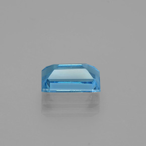 Topacio azul natural de 1,96 ct, baguette, VVS-VS