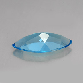 Topacio azul natural de 5,94 ct, marquesa, VVS-VS