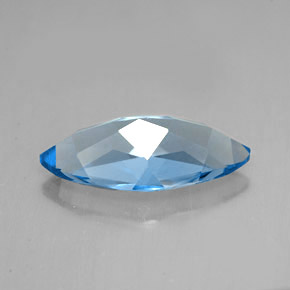Topacio azul natural de 6,35 ct, marquesa, VVS-VS