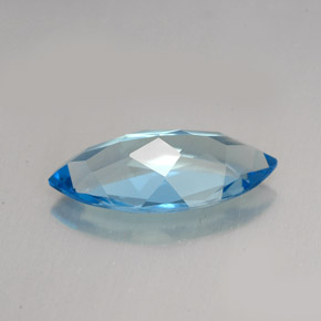 Topacio azul natural de 6,01 ct, marquesa, VVS-VS