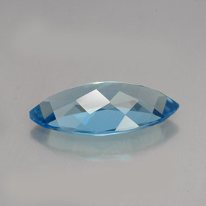 Topacio azul natural de 6,75 ct, marquesa, VVS