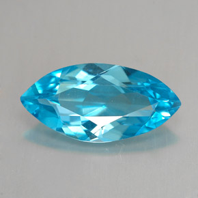 Topacio azul natural de 6,08 ct, marquesa, VVS
