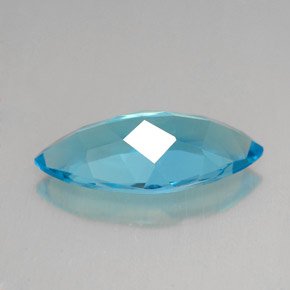 Topacio azul natural de 6,08 ct, marquesa, VVS