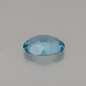Topacio azul natural de 1,42 ct, corte óvalo, VVS