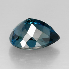 Topacio azul natural de 12,93 ct, en forma de pera, VVS-VS
