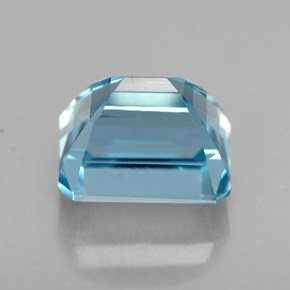 Topacio azul natural de 2,62 ct, corte esmeralda, VVS