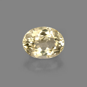 Topacio amarillo natural de 2,33 ct, corte óvalo, VVS