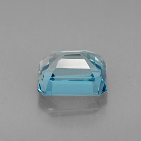 Topacio azul natural de 2,01 ct, corte esmeralda, VVS